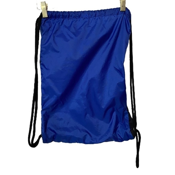 NIKE Logo Drawstring Bag Blue/Black - Picture 2 of 5